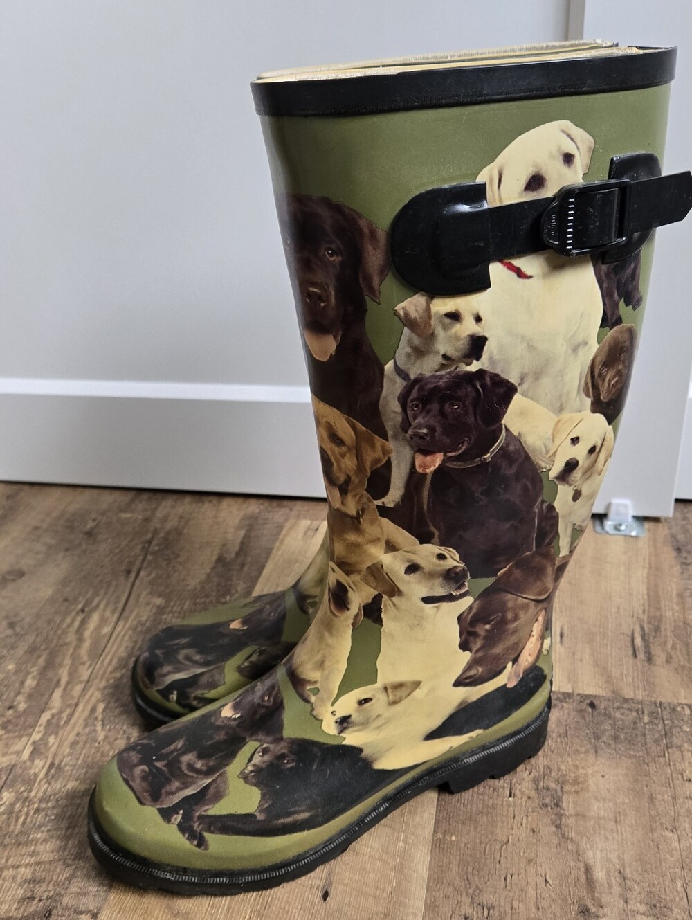 Broadstone Itasca Rubber Rain Boots With Lab Design Size 7